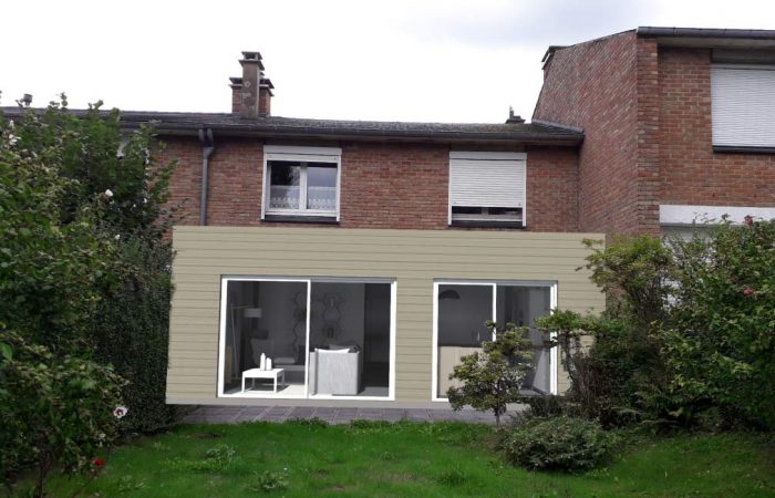 Vue de la maison à Neuville-en-Ferrain - Après travaux - BK Architectes